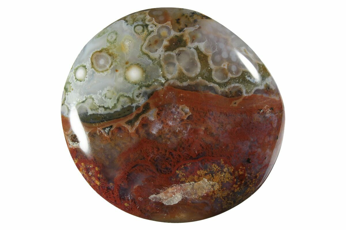 2.2" Polished Ocean Jasper Stone (239192) For Sale