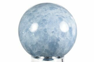 Polished Blue Calcite Sphere - Madagascar #239102