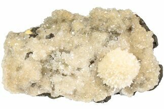 Thomsonite (Zeolite) on Sparkling Heulandite - Maharashtra, India #238479
