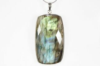 Faceted, Labradorite Pendant (Necklace) - Sterling Silver #238625