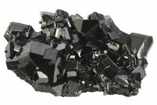 Lustrous Black Tourmaline (Schorl) Crystal Cluster - Namibia #239699