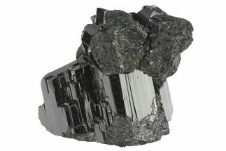 Lustrous Black Tourmaline (Schorl) Crystals - Namibia #239644