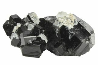 Cubic Fluorite on Black Tourmaline (Schorl) Crystals - Namibia #239671
