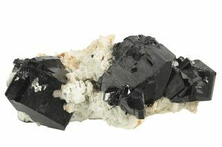 Black Tourmaline (Schorl) Crystals on Orthoclase - Namibia #239676