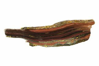 Polished Tiger Iron Stromatolite Slab - Billion Years #239607