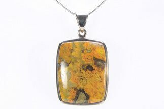 Bumblebee Jasper Pendant (Necklace) - Sterling Silver #240255
