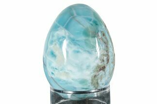 Top Quality, Polished Larimar Egg - Dominican Republic #240222