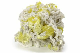 Striking Sulfur Crystal Cluster - Italy #240642