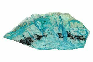 Polished Blue River Chrysocolla Slice - Arizona #240611