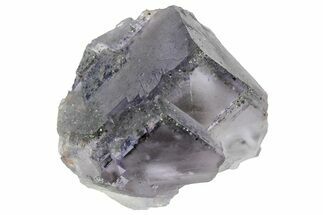 Purple Cubic Fluorite Crystal w/ Pyrite Inclusions - Cave-In-Rock #240795