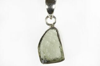 Green Moldavite Tektite Pendant ( grams) - Czech Republic #240857