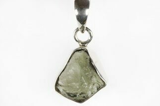 Green Moldavite Tektite Pendant ( grams) - Czech Republic #240870