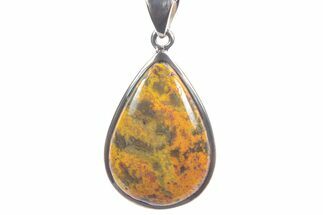 Bumblebee Jasper Pendant (Necklace) - Sterling Silver #241236