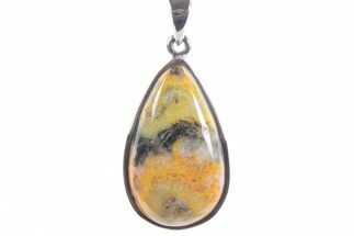Bumblebee Jasper Pendant (Necklace) - Sterling Silver #241239