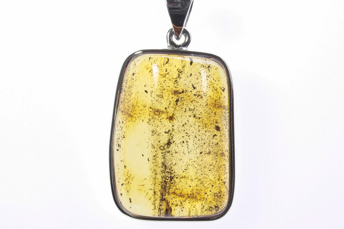 Natural Baltic Amber & Sterling Silver Large Celtic Pendant Necklace – Cognac Gemstone Jewelry