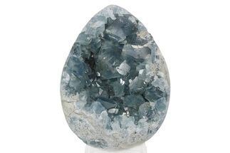 Crystal Filled Celestine (Celestite) Egg Geode - Huge! #241442