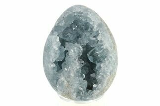 Crystal Filled Celestine (Celestite) Egg Geode - Madagascar #241899
