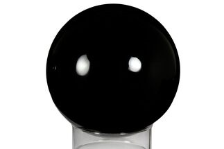 Polished Black Obsidian Sphere - Mexico #242292