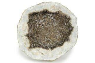 Keokuk Quartz Geode with Calcite Crystals (Half) - Missouri #239041