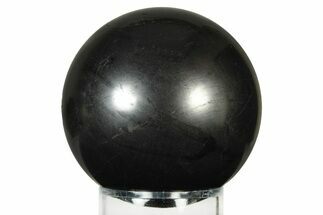 Polished, Shungite Sphere With Stand #243069