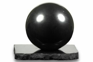 Polished Shungite Sphere With Base #243420
