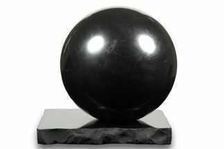 Polished Shungite Sphere With Base #243424