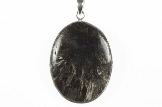 Polished Golden Seraphinite Pendant - Sterling Silver #244095