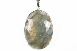 Faceted, Labradorite Pendant (Necklace) - Sterling Silver #243987
