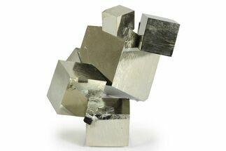 Shiny, Natural Pyrite Cube Cluster - Navajun, Spain #245004