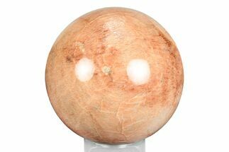 Polished Peach Moonstone Sphere - Madagascar #245994
