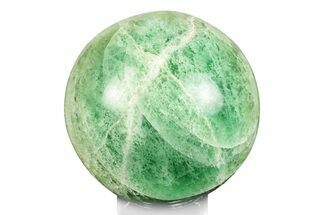Polished Green Fluorite Sphere - Madagascar #246108