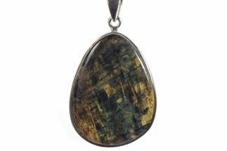 Blue Tiger's Eye Pendant (Necklace) - Sterling Silver #241312