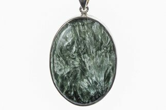 Polished Seraphinite Pendant (Necklace) - Sterling Silver #241320