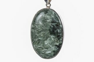 Polished Seraphinite Pendant (Necklace) - Sterling Silver #241322