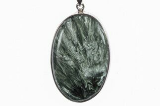 Polished Seraphinite Pendant (Necklace) - Sterling Silver #241327