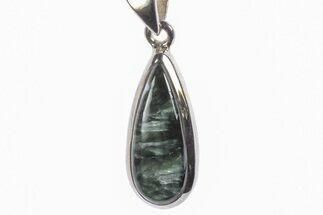 Polished Seraphinite Pendant (Necklace) - Sterling Silver #241342