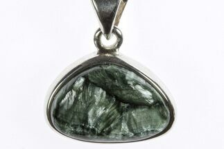 Polished Seraphinite Pendant (Necklace) - Sterling Silver #241347