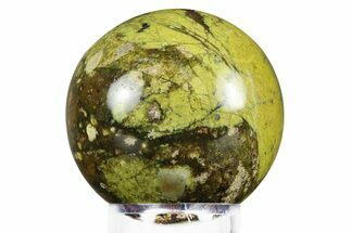 Polished Green Opal Sphere - Madagascar #246406