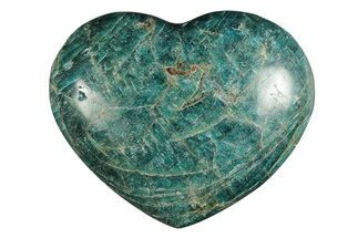 Polished Blue Apatite Heart - Madagascar #246476