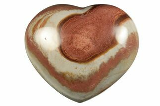 Wide, Polychrome Jasper Heart - Madagascar #246418