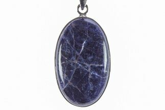 Polished Sodalite Pendant (Necklace) - Sterling Silver #246770