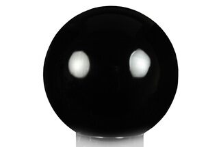 Polished Black Obsidian Sphere - Mexico #247382