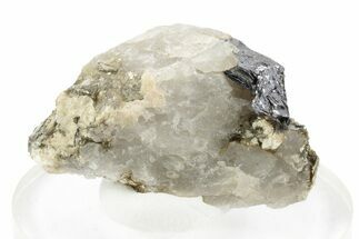 Gleaming Molybdenite in Quartz - La Corne, Canada #247804