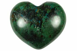 Polished Malachite & Chrysocolla Heart - Peru #250301