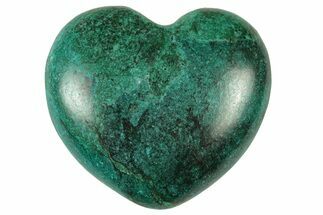 Polished Malachite & Chrysocolla Heart - Peru #250306