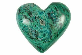 Polished Malachite & Chrysocolla Heart - Peru #250314
