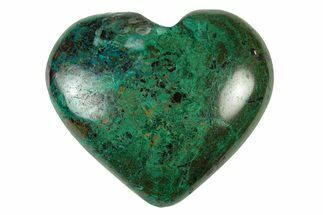 Polished Malachite & Chrysocolla Heart - Peru #250316