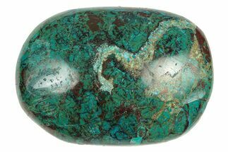 Polished Chrysocolla and Malachite Stone - Peru #250337