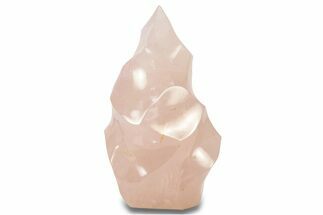 Tall, Polished Rose Quartz Crystal Flame - Madagascar #250169