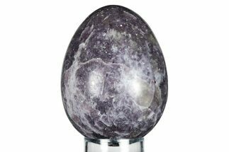 Polished Purple Lepidolite Egg - Madagascar #250851